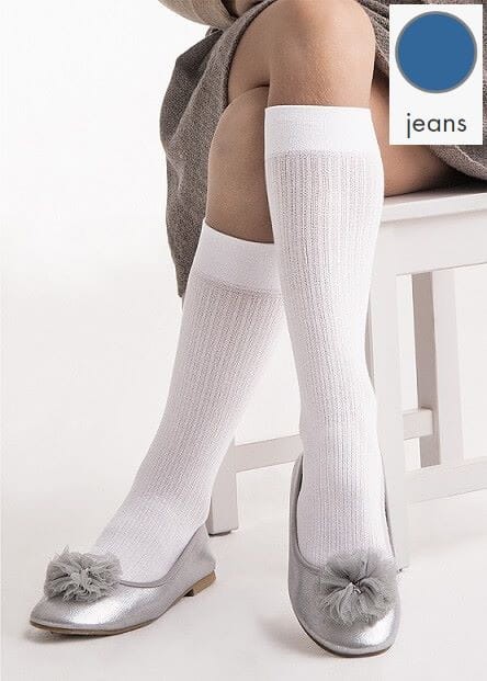 NOQ by Knittex 100 den podkolanówki w prążek