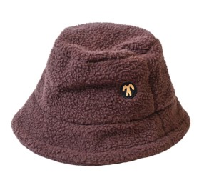 Czapka Kapelusz z polaru Sherpa DARK BROWN