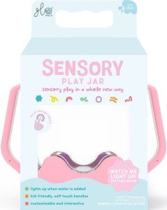 Słoik sensoryczny do napełnienia wodą, kolor różowy, Bubble Gum 18 m+ Glo Pals