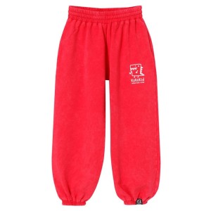 Spodnie Baggy Pants RED WITH LOGO