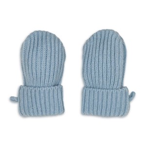 Rękawiczki dziecięce z wełny merino 100% niebieskie Blue Fogg | Lodger