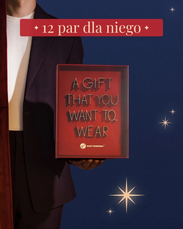 Kalendarz adwentowy dla mężczyzn Many Mornings – 24 kolorowe skarpetki nie do pary