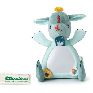 Przytulanka aktywizująca z lusterkiem "A kuku" Smok Joe 6 m+ Lilliputiens 83552