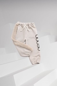 Spodnie ocieplane 226 TAUPE PANTS TEDDY graphite BOOSO