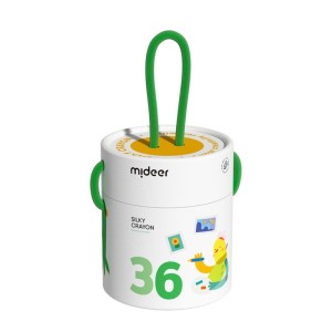 Wiaderko szybkoschnących, miękkich, zmywalnych kredek 36 kolorów 3 lata+ mideer MD4256