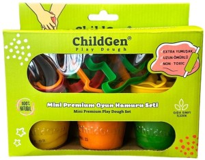 Zestaw kreatywny MAŁY ARTYSTA, 100% naturalna ciastolina i 8 kształtów, MINI PREMIUM SET 3 lata+ ChildGen