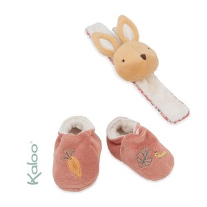 Zestaw prezentowy 2 w 1 Królik (grzechotka + buciki) 3-9 m kolekcja Petites Chansons Kaloo K210009