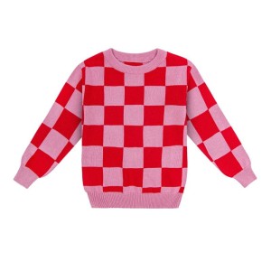Sweter RÓŻOWA KRATA