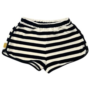Szorty 037-25 SHORTS FROTE - BLACK & WHITE STRIPES