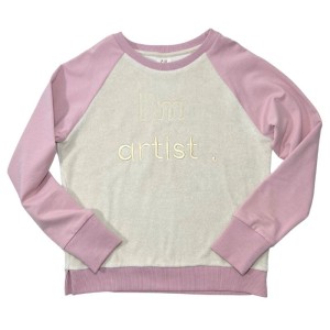 Bluza 054-25 I'M ARTIST- SWEATSHIRT - PINK POWDER & CREAM FROTE