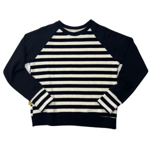 Bluza 055-25 SWEATSHIRT - FROTE BLACK & WHITE STRIPES