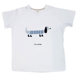 Koszulka 070-25 T-SHIRT WH DOG - WHITE
