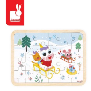 Puzzle drewniane 24 el. Góry 3 lata+ Janod J07127