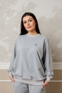 Bluza damska LOOSE szary melanż