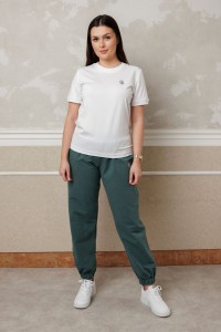 Spodnie damskie LOOSE emerald