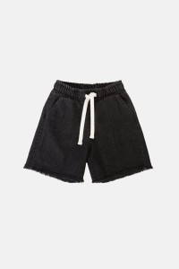 Szorty BLACK JEANS COMFOR FIT SHORTS RAW