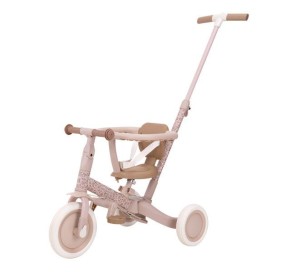 Rowerek trójkołowy 4w1 z rączką Fairy Floral 12 m+ Little Dutch LD6080.PINK