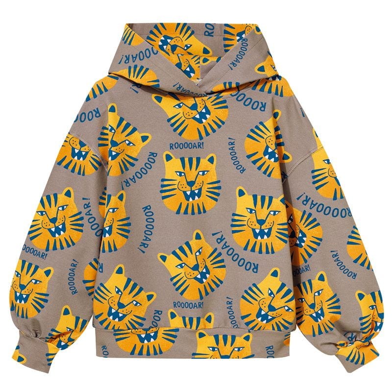 Oversized Hoodie KUKUKID BROWN TIGERS – widok z przodu