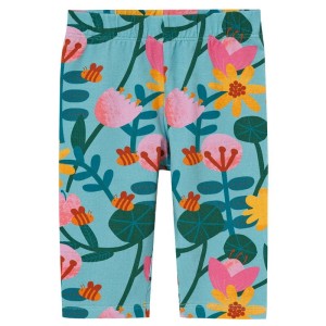 Kolarki Short Leggings GREEN FLOWERS
