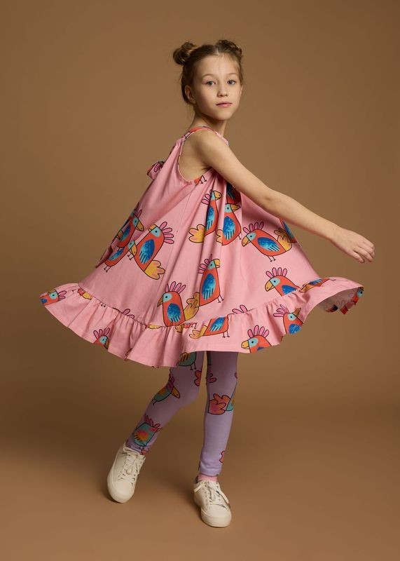 Legginsy z papugami VIOLET PARROTS – KUKUKID