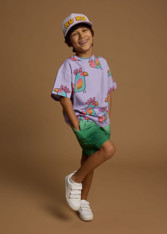 kukukid-ubrania-tshirt violet parrots-polkabubu.jpg