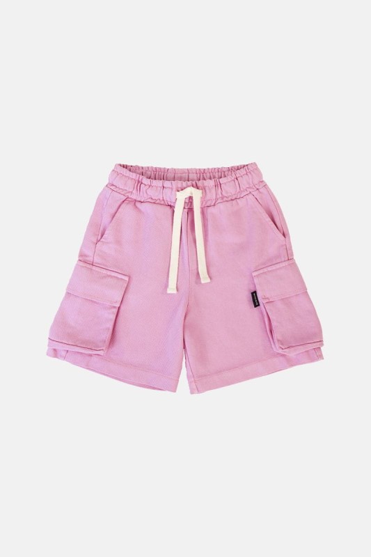 Szorty PINK DENIM CARGO SHORTS – różowy kolor i funkcjonalne detale