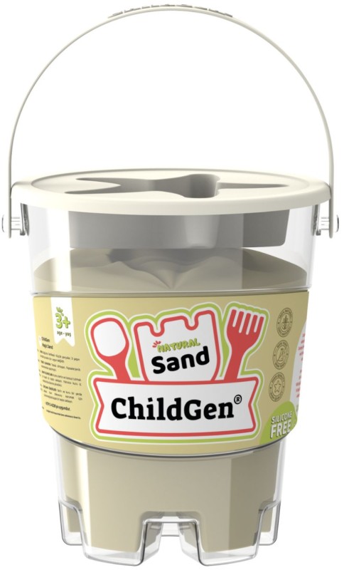 Naturalny piasek kinetyczny ChildGen w kolorze naturalnym z foremką, opakowanie 500g