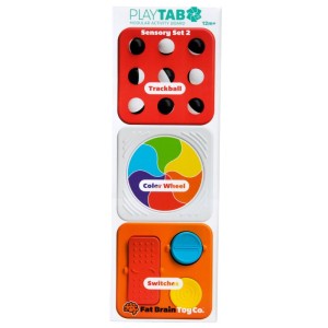 PlayTab Sensoryczne Kwadraty Zestaw 2 z Biało-Czarnymi Kuleczkami 12 m+ Fat Brain Toy Co FA488-4