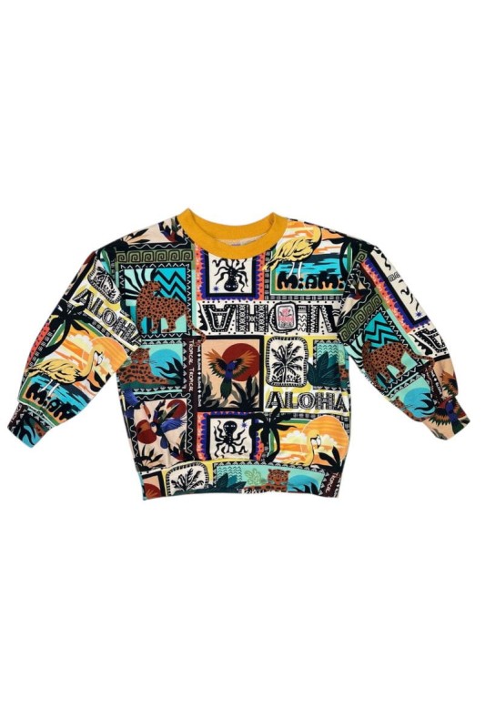 Bluza Loose PATCHWORK – dziecięca bluza z patchworkowym wzorem