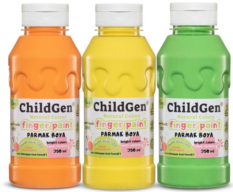 Farby do malowania palcami ChildGen neonowe 3x350 ml