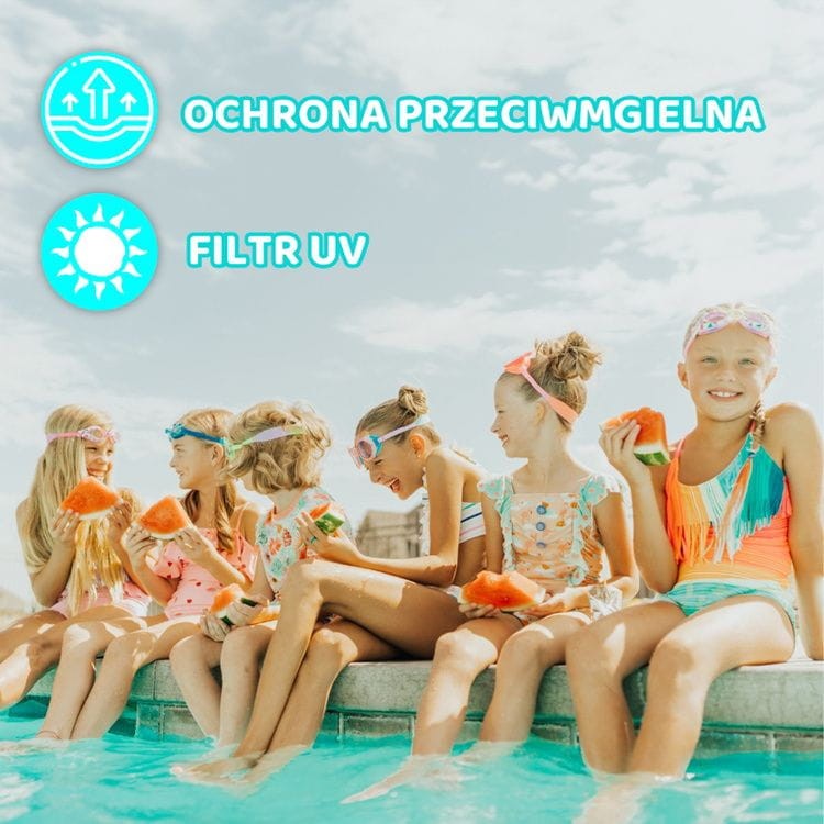 Stylowe okularki Mini Syrenka Aqua2ude + etui ochronne