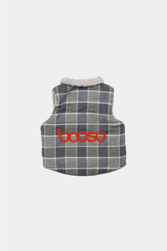 Kamizelka w kratkę dla dziecka – CHECKED BOOSO VEST booso | Ciepła i stylowa