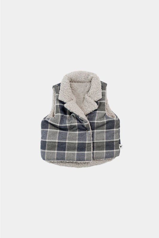 Kamizelka w kratkę dla dzieci – CHECKED BOOSO VEST booso