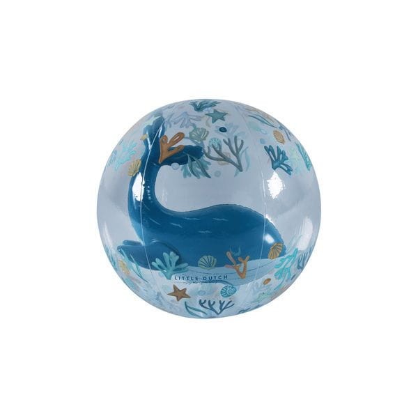 Piłka plażowa 3D Blue Ocean Dreams z wielorybem – Little Dutch