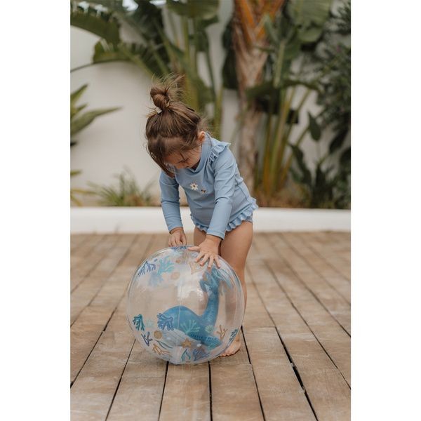 Akcesoria plażowe dla dzieci – piłka 35 cm z motywem oceanu