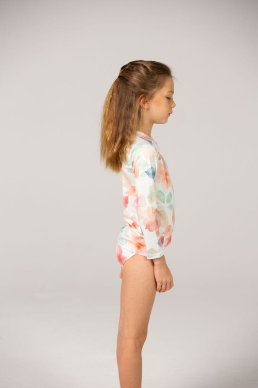 T-shirt dziewczęcy z długim rękawem UPF50+ Bliss Ducksday