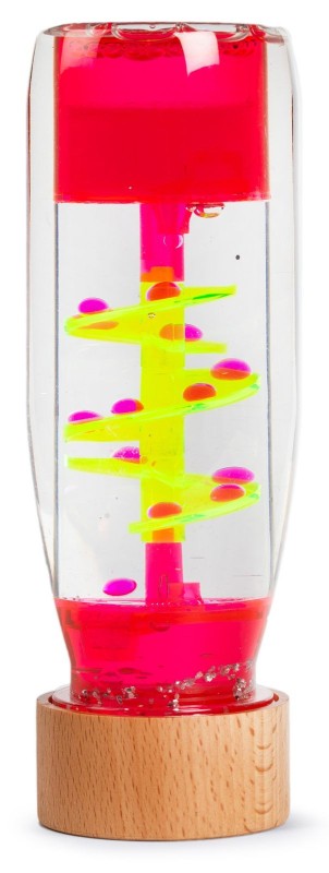Sensoryczna butelka spirala różowa dla niemowląt – Petit Boum