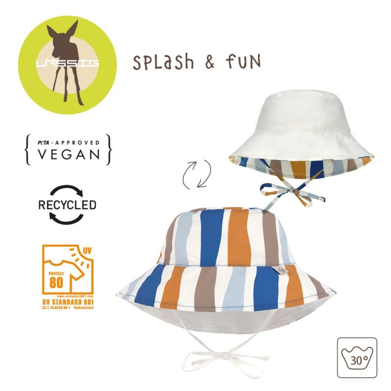 Kapelusz LASSIG Splash & Fun – strona wzorzysta z motywem fal