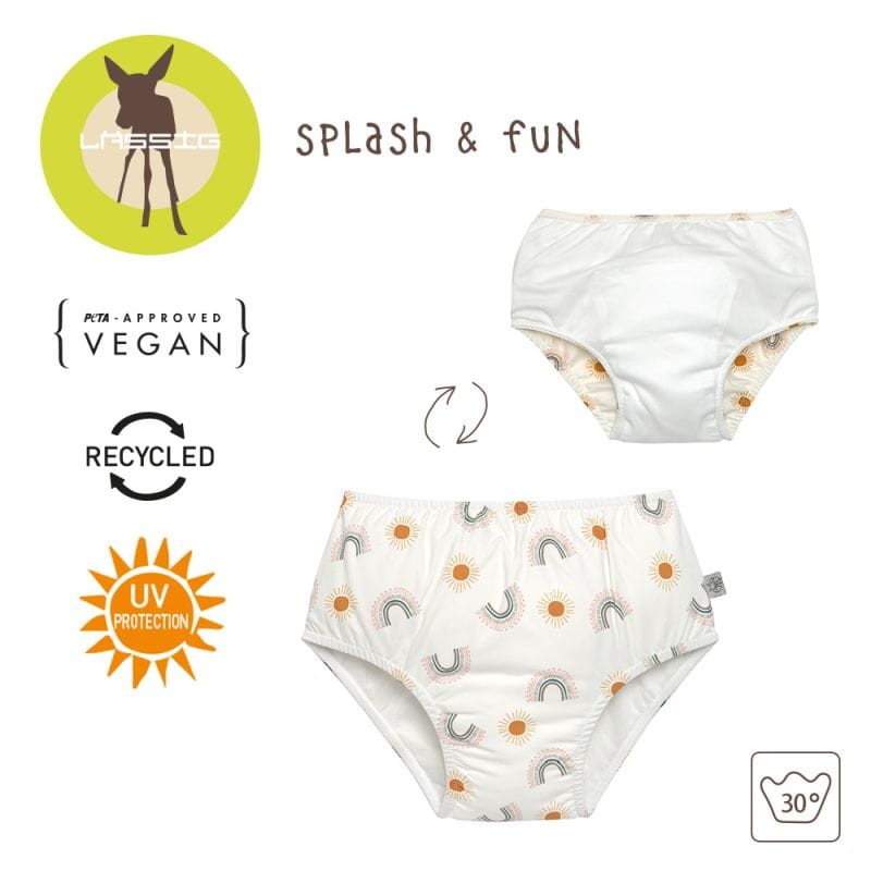 Majteczki kąpielowe do pływania LÄSSIG Splash & Fun wzór Tęcza Nature