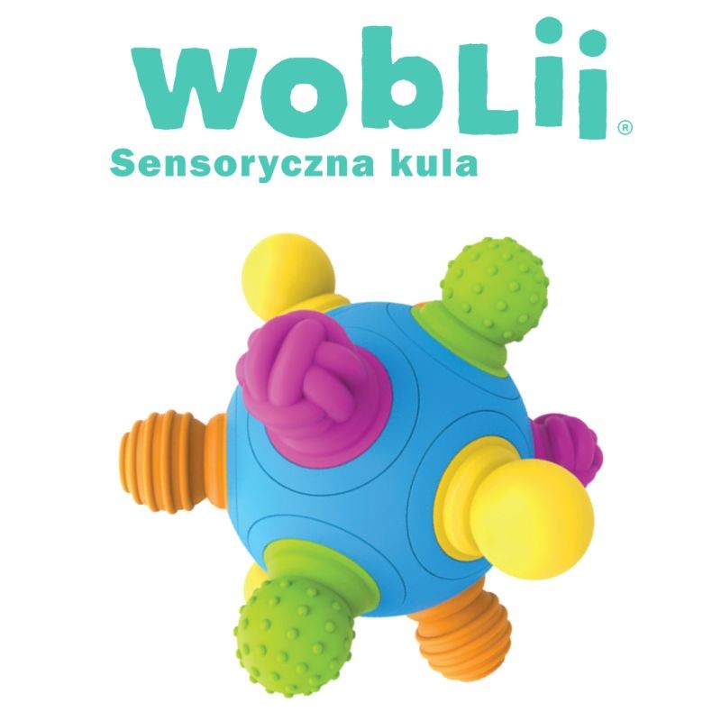 Woblii Kula sensoryczna Mobi – silikonowa zabawka dla niemowląt