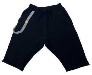 Szorty 083-25 MUSLIN HAREM SHORTS - BLACK