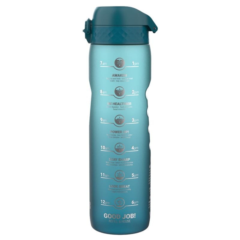 Butelka ION8 Motivator 1000 ml Gradient Deep Teal/Sonic Blue – widok z przodu