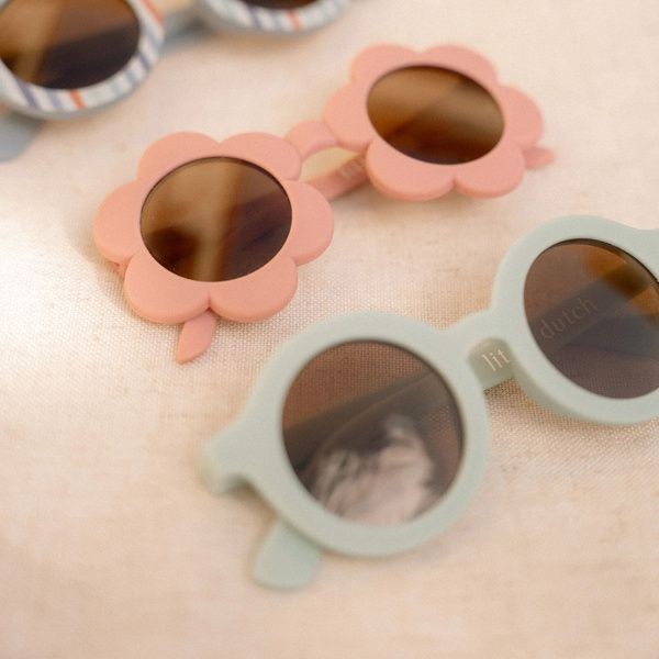 Letnie okulary dla dziecka – zielone odcienie, Little Dutch
