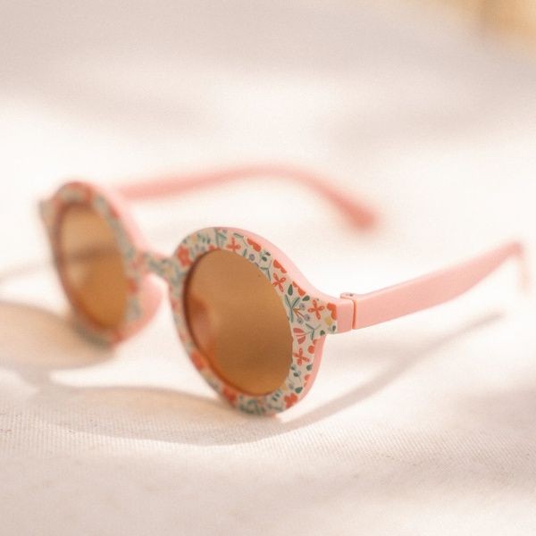 Stylowe okulary dziecięce na lato – wzór kwiatowy