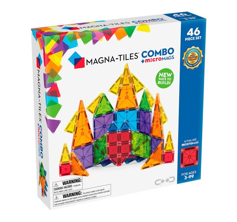 Klocki magnetyczne MAGNA-TILES® COMBO microMAGS – zestaw 46 el.