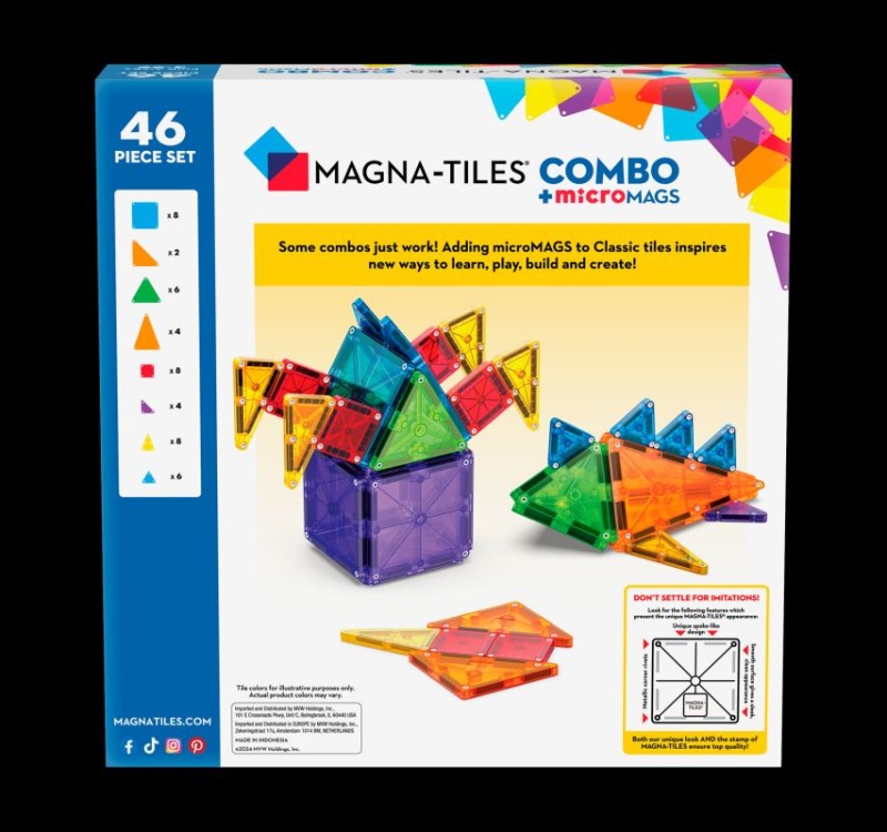 MAGNA-TILES® COMBO microMAGS – magnetyczne klocki edukacyjne