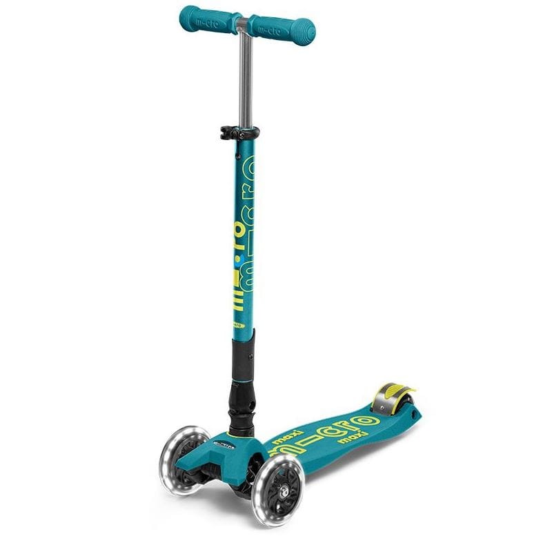 hulajnoga Maxi Micro Deluxe składana LED Petrol Green dla dzieci od 5 lat