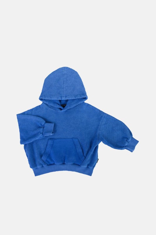 Bluza dziecięca INDYGO HOODIE Minikid w kolorze indygo z kapturem