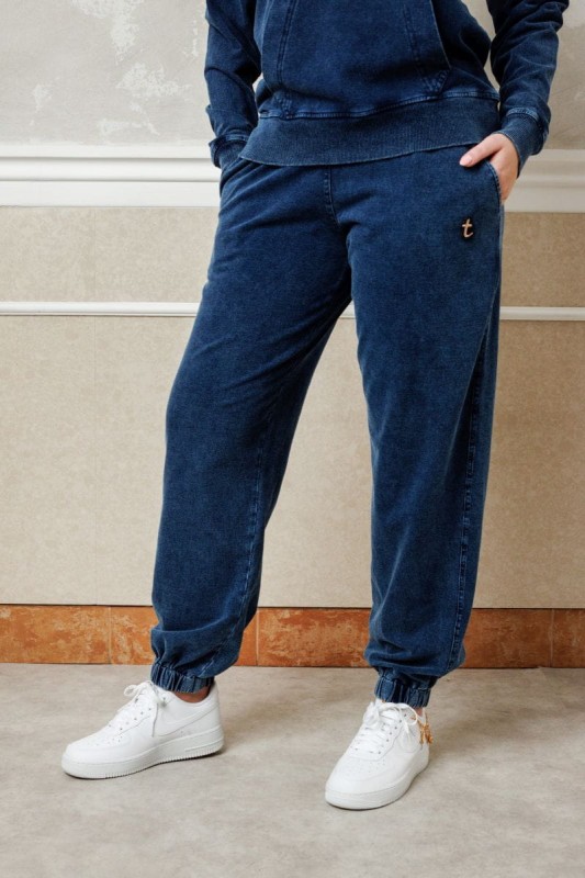 Bluza HOODIE indygo TUSS – rękaw i elastyczne wykończenia