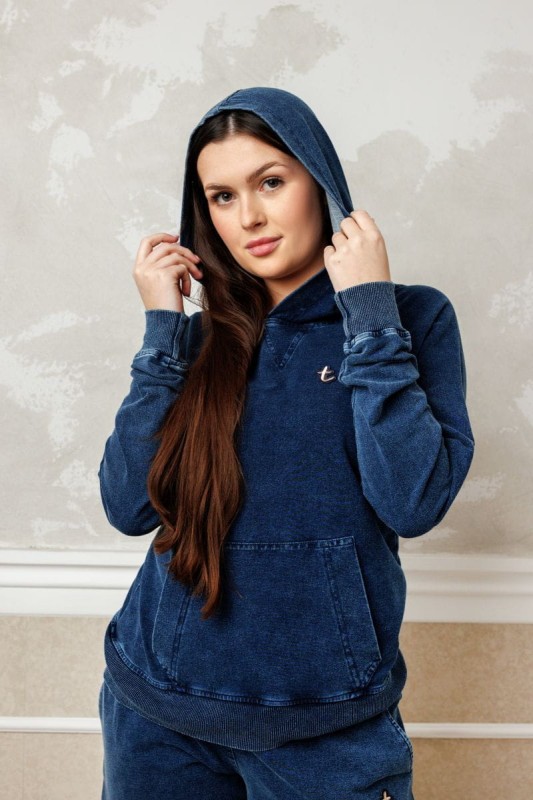 Bluza damska HOODIE jeans INDYGO TUSS – widok produktu z przodu